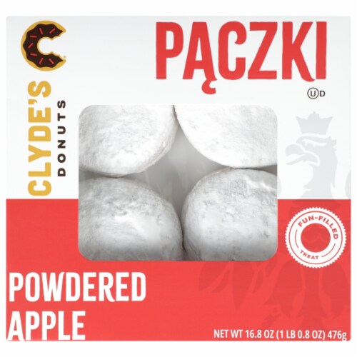Clyde's Donuts® Powdered Apple Paczki Perspective: front