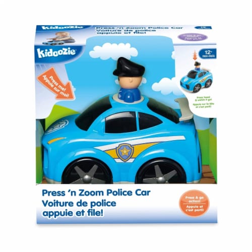 Kidoozie Press 'N Zoom Police Car Activity Toy Perspective: front