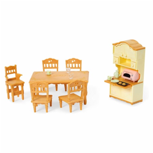 Calico Critters Dining Room Set Perspective: front