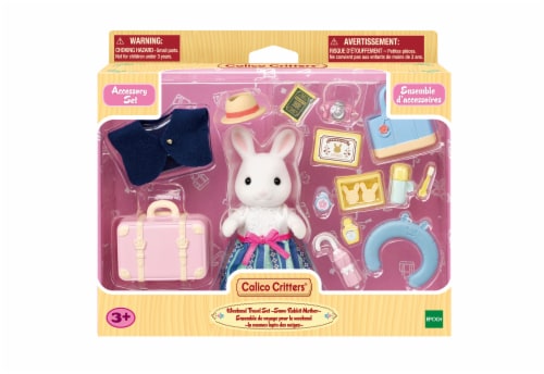 Calico Critters® Snow Rabbit Mother Weekend Travel Set Perspective: front