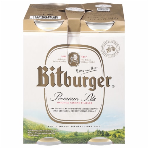 Bitburger Premium Beer Perspective: front