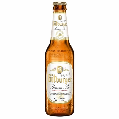 Bitburger® Pils Premium German Beer Perspective: front