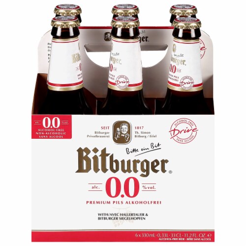 Bitburger® Non-Alcoholic Beer Bottles Perspective: front