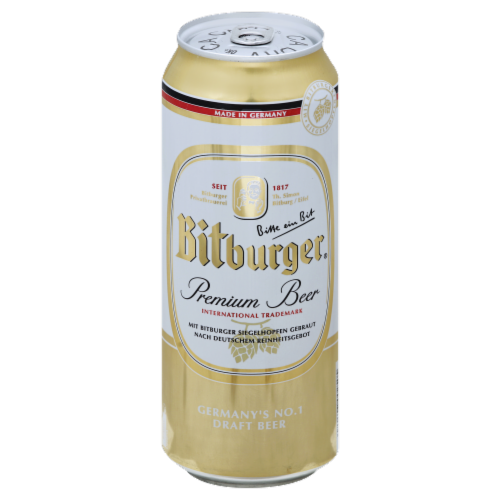 Bitburger Premium Beer Perspective: front