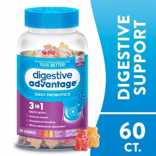 Digestive Advantage Digestive & Immune Support Probiotic Gummies Perspective: front