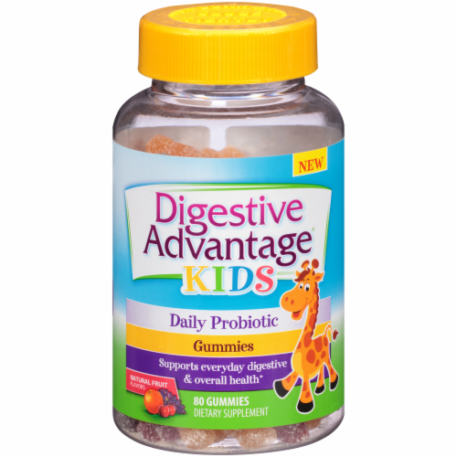 Schiff Digestive Advantage Kids Daily Probiotic Fruit Flavored Gummies Perspective: front