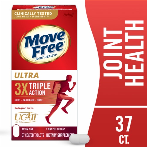 Move Free Ultra Triple Action, Joint Health Supplement with Type II Collagen Perspective: front