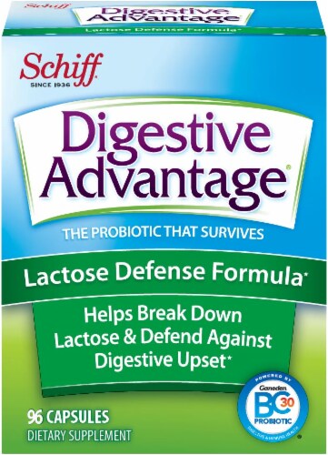 Digestive Advantage Lactose Defense Formula Probiotic Capsules Perspective: front