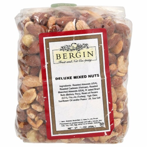 Bergin Fruit and Nut Company Deluxe Mixed Nuts - 16 oz (454 g) Perspective: front