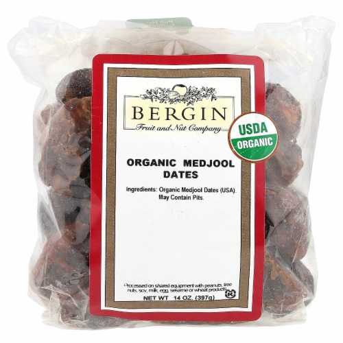 Bergin Fruit and Nut Company Organic Medjool Dates - 14 oz (397 g) Perspective: front