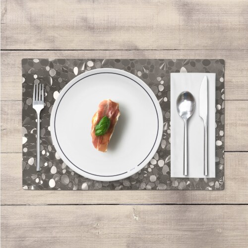 4-Pack: Non-Slip Heat Resistant Metallic Rectangular Place Mats for Dining Table 12 x 18, 1 unit ...