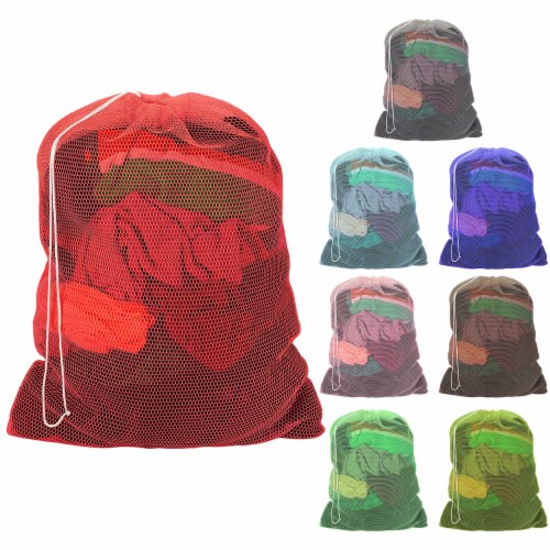 Large mesh laundry bag with drawstring deals