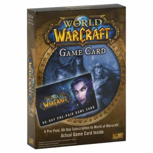 World of Warcraft 60 Day Game Card Perspective: front