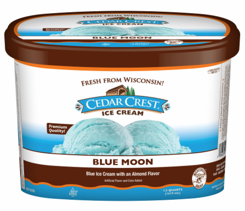 Cedar Crest Blue Moon Ice Cream Tub Perspective: front