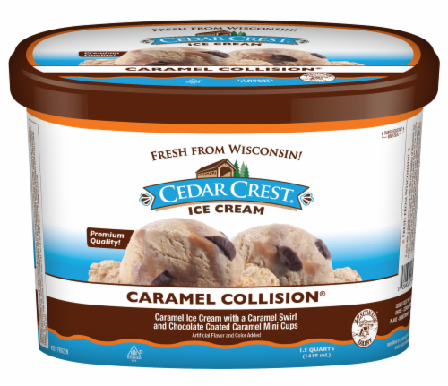 Cedar Crest Caramel Collision Ice Cream Tub Perspective: front