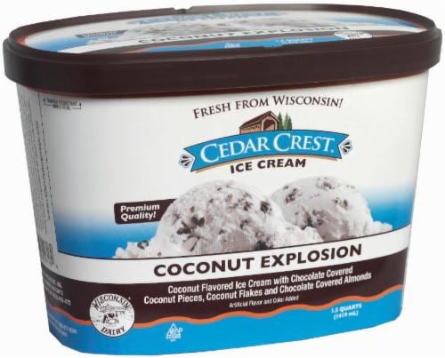 Cedar Crest Coconut Explosion Ice Cream Tub Perspective: front