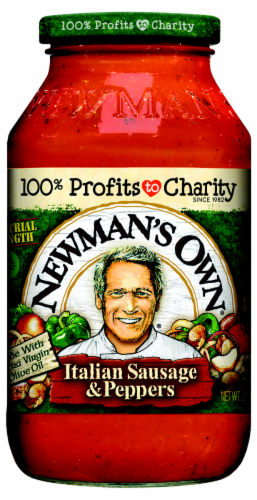 Newman's Own Italian Sausage & Pepper Pasta Sauce Perspective: front
