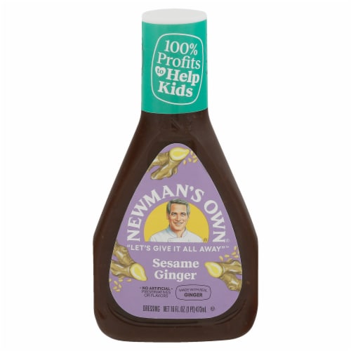 Newman's Own Sesame Ginger Salad Dressing Perspective: front