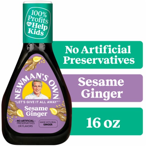 Newman's Own Sesame Ginger Salad Dressing Perspective: front