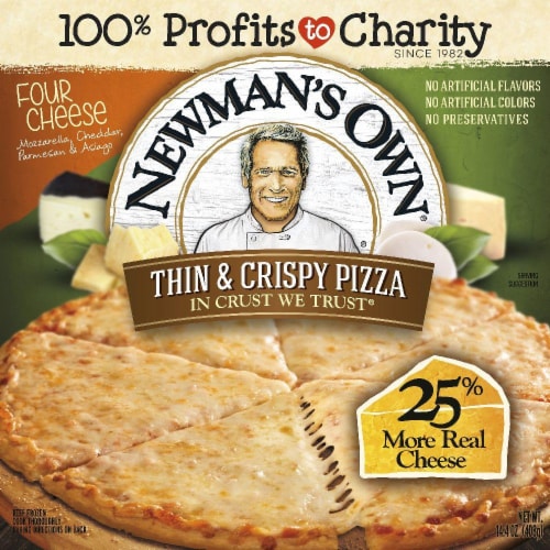 Newman's Own Thin & Crispy Four Cheese Pizza Perspective: front
