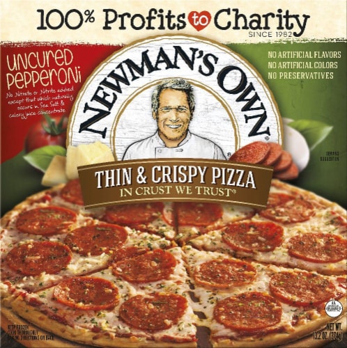 Newman's Own Thin & Crispy Pepperoni Pizza Perspective: front