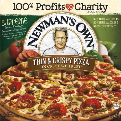 Newman's Own Thin & Crispy Supreme Pizza Perspective: front