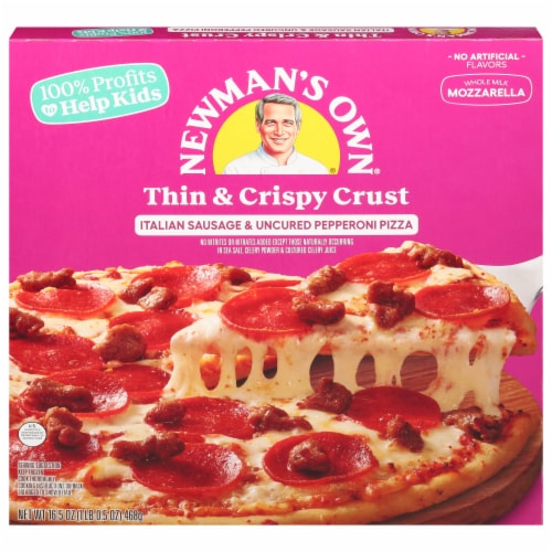 Newman’s Own Italian Sausage and Uncured Pepperoni Thin & Crispy Crust Frozen Pizza