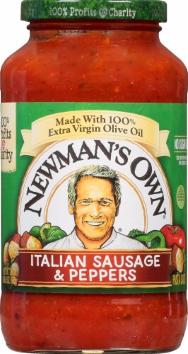 Newman's Own Italian Sausage & Peppers Pasta Sauce, 24 oz - Pick ‘n Save