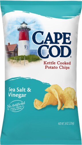 Cape Cod Sea Salt & Vinegar Kettle Cooked Potato Chips Perspective: front
