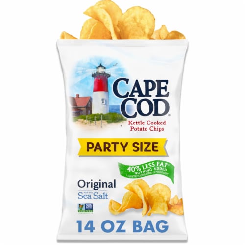 Cape Cod® Less Fat Original Kettle Potato Chips Party Size Perspective: front