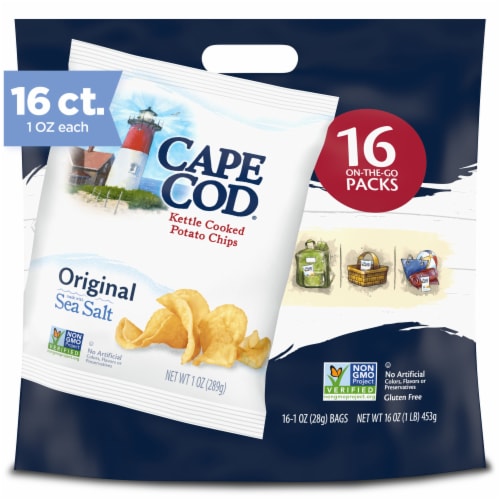 Cape Cod Potato Chips Original Kettle Chips Snack Bags Perspective: front