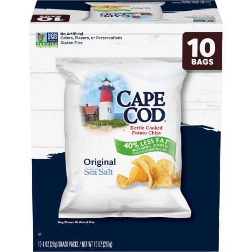 Cape Cod Potato Chips Original Less Fat Kettle Chips 1 Oz Snack Bags