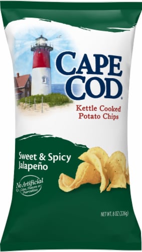 Cape Cod Sweet & Spicy Jalapeno Kettle Cooked Chips Perspective: front