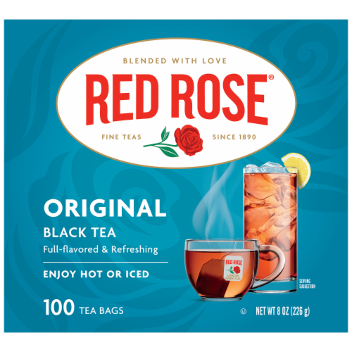 Red Rose Original Black Tea Bags Perspective: front