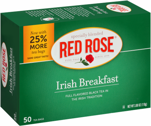 Red Rose Irish Breakfast Tea Bags Perspective: front