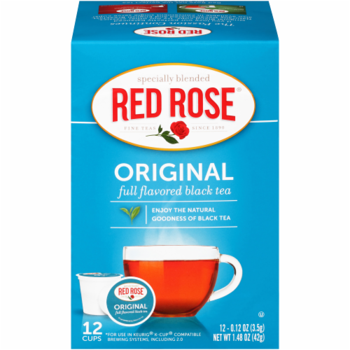 Red Rose Original Black Tea Single Serve Cups Perspective: front
