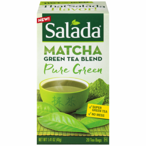 Salada Matcha Pure Green Blend Tea Bags Perspective: front