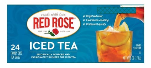 Red Rose Iced Tea Tea Bags Perspective: front