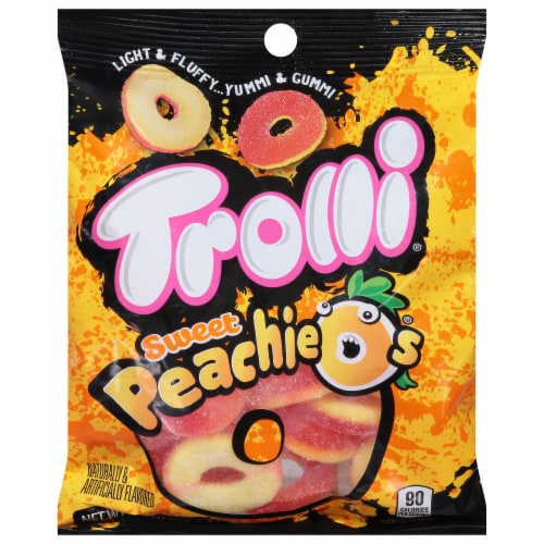 Trolli Sweet Peachie O's Candy Bag Perspective: front