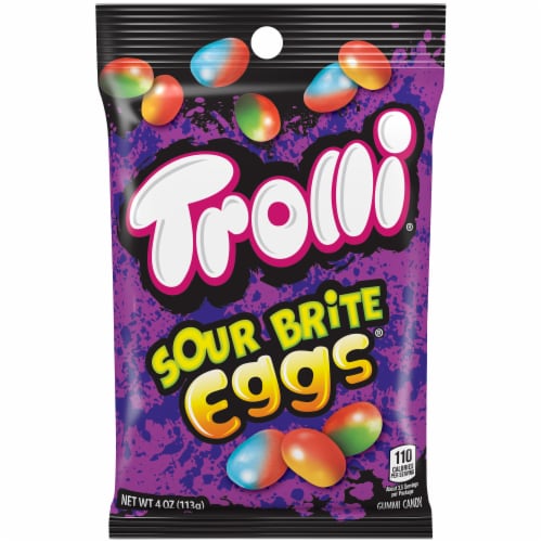 Trolli® Sour Brite Eggs® Candy Bag Perspective: front