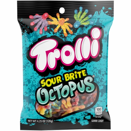 Trolli Sour Brite Octopus Gummi Candy Perspective: front
