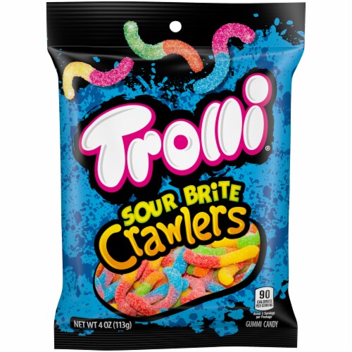 Trolli Sour Brite Crawlers Gummy Candy Perspective: front