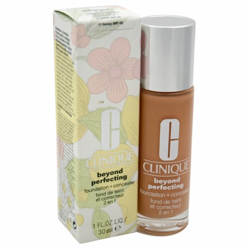 Clinique Beyond Perfecting Foundation Plus Concealer  11 Honey MFG Makeup 1 oz Perspective: front