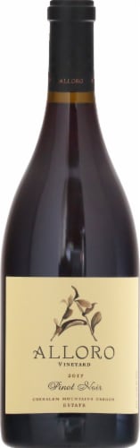 Alloro Vineyard Pinot Noir Red Wine Perspective: front