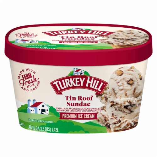 Turkey Hill Tin Roof Sundae Ice Cream 48 Fl Oz Marianos