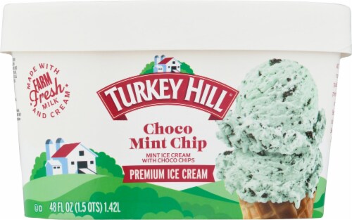 Turkey Hill® Choco Mint Chip Ice Cream Tub Perspective: front