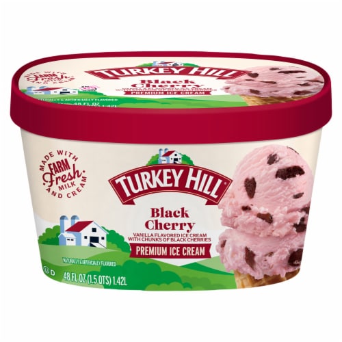 Turkey Hill® Black Cherry Ice Cream Tub Perspective: front