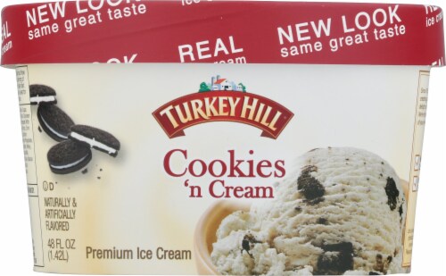 Turkey Hill® Cookies 'N Cream Ice Cream Tub Perspective: front