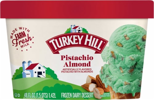 Turkey Hill® Pistachio Almond Frozen Dairy Dessert Perspective: front