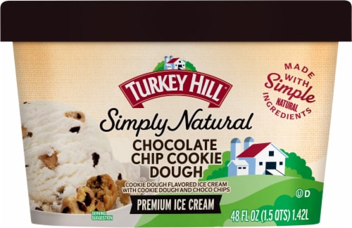 Turkey Hill® Simply Natural Chocolate Chip Cookie Dough Ice Cream Perspective: front